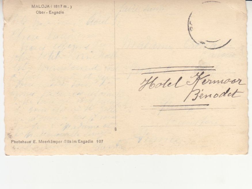 Ansichtskarten: Maloja ca. 1930 – Gebraucht aus Bürglen TG von StampGraf 1