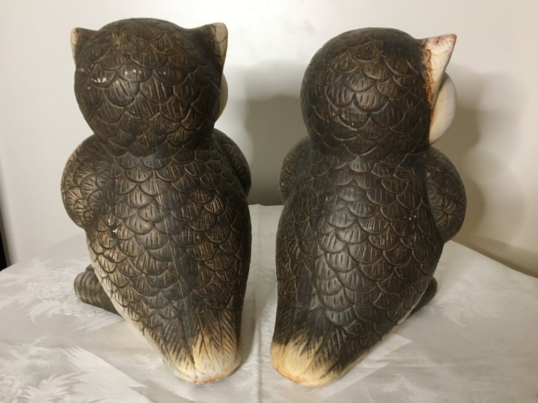 Figuren: 2 Eulenfiguren-Weisheit, Intuition, Intelligenz ca. 22x16cm – Gebraucht aus Heerbrugg von dwfg 1