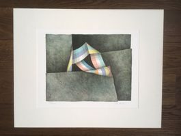 Giovanni Huber Lithographie signiert