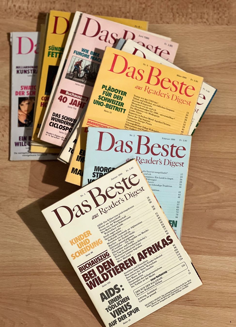 Zeitschriften & Magazine: Reader's Digest DAS BESTE Januar - Dezember 1986 – Gebraucht aus Winterthur von Buchecke_54