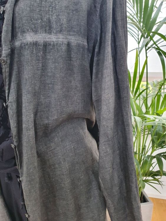 Ancienne chemise Biaude de campagne en lin écru / Linge ancien 341216-9