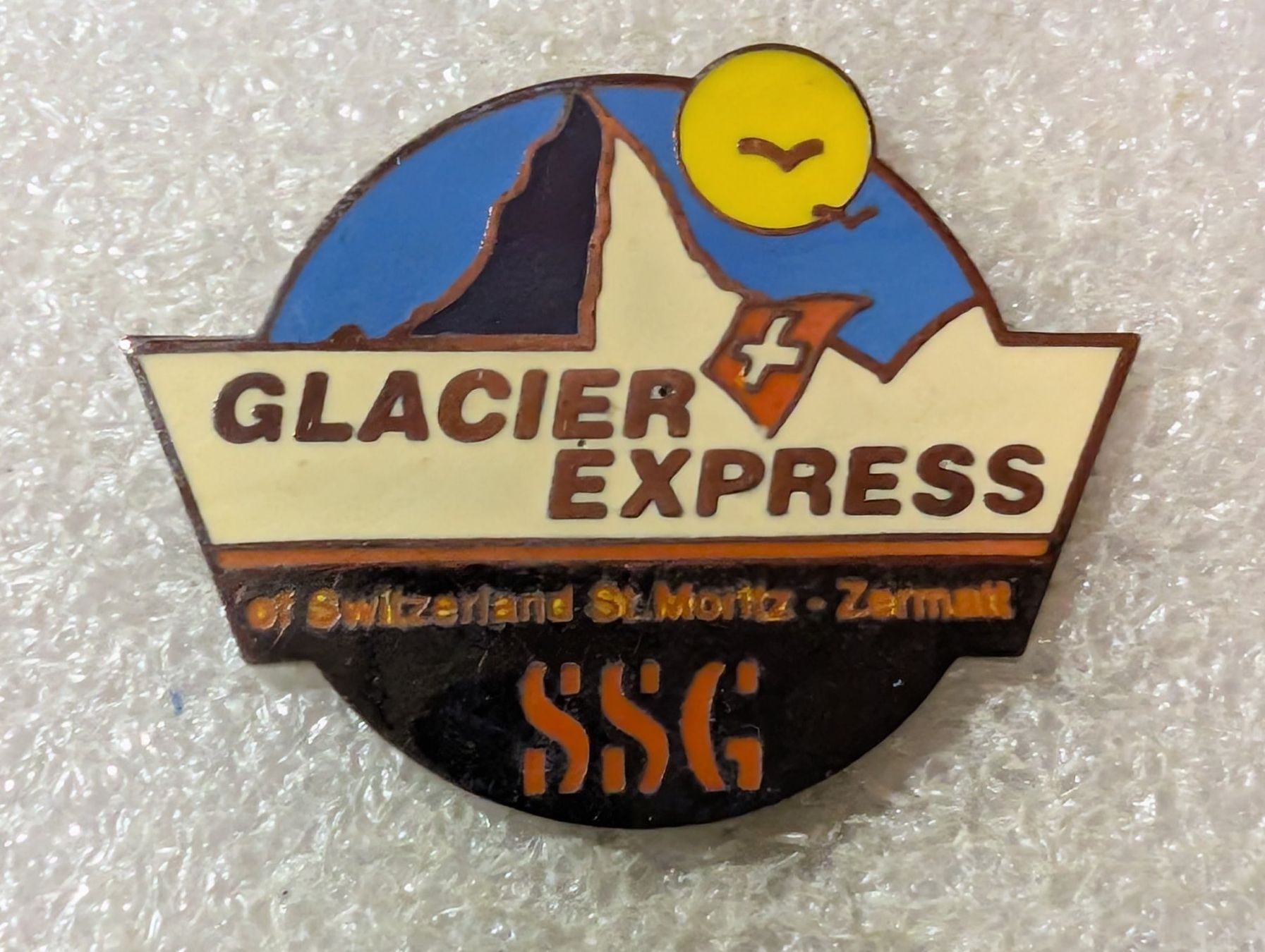 Placchette & Badge: Ansteckpin 75: SSG Glacier Express – Usato da Oppligen venduto da Pin-Fall-Shop