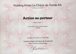 Holding Hotec La Chaux de Fonds - 1980 (1er)