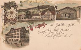 Wildhaus -Litho-Hotel Hirschen-1900