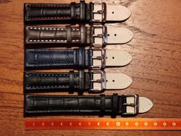 5 x 20mm Bracelet de montre en cuir