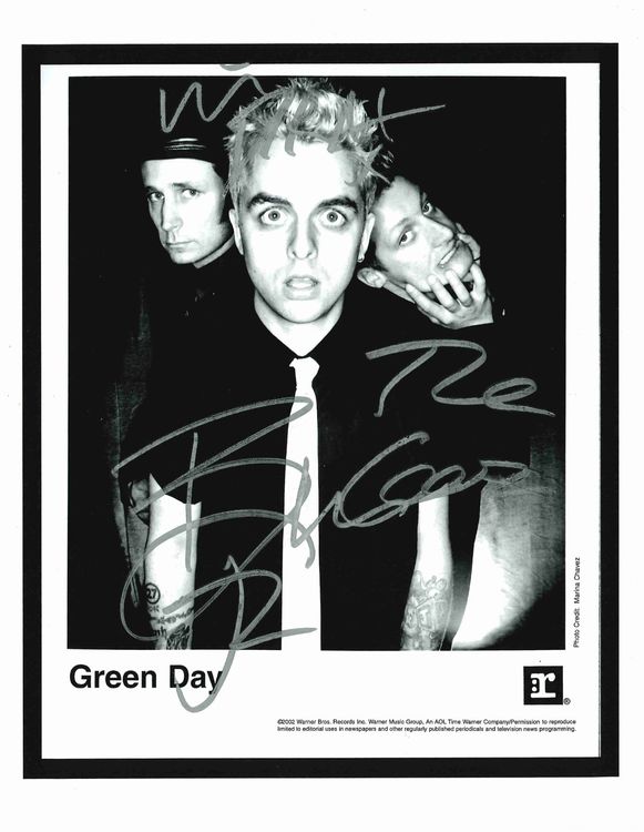 GREEN DAY band signed autographed photo COA Hologram main image 1
