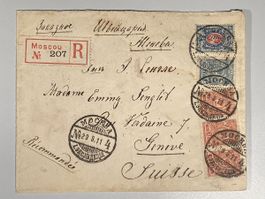 Russland 1911, Briefumschlag, Mockba - Schweiz, Genf, top!