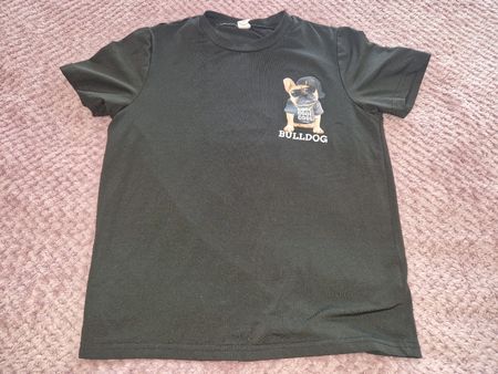 Cooles french Bulli T-Shirt, schwarz, Grösse  134/140 