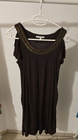 Umstands-Sommerkleid mit Goldapplikationen, Grösse L