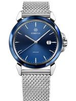 🇨🇭 Herrenuhr ®Jowissa Swissmade Stahl Blau Ø42mm 5ATM NEU