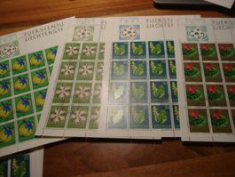 Liechtenstein, Bogensatz Blumen 1971,  ** + ET-o