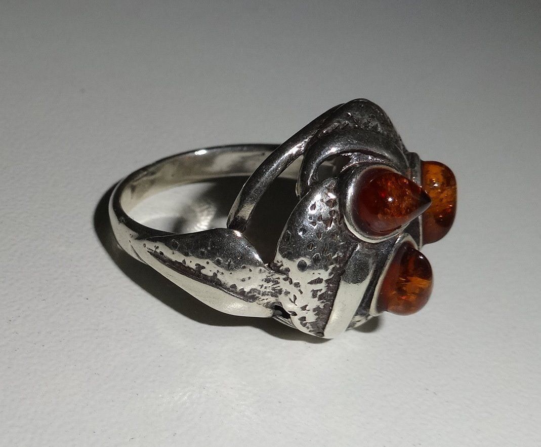Anelli: ECHT! * Bernstein RING 925 Silber VP 75,- – Nuovo e nell'imballaggio originale da Visp venduto da steinschmuckwelt 4