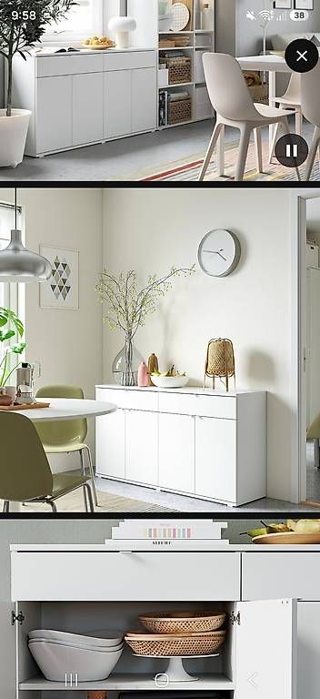 Credenze: Vihals buffet bianco 140x37x75 – Usato da Gambarogno venduto da nat_qs7w 1
