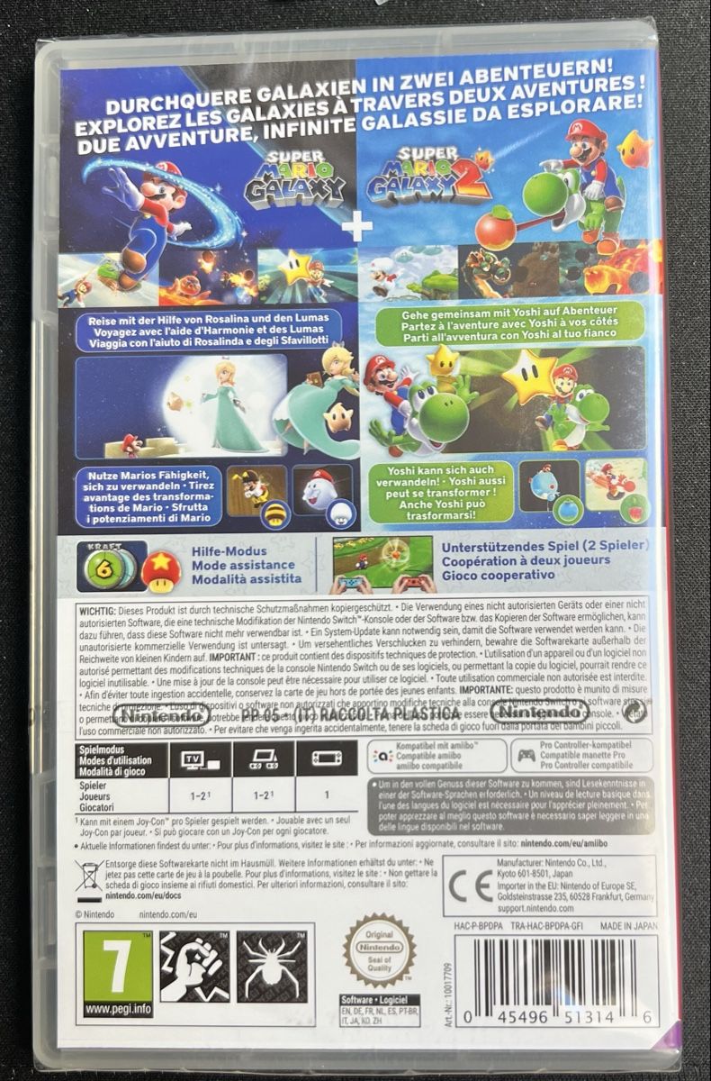 Nintendo Jeux: Super Mario Galaxy 1+2 – Neuf avec emballage d'origine à Grandevent par David28313 1
