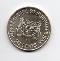 (757) Botswana 1966, 50 Cents, top stgl