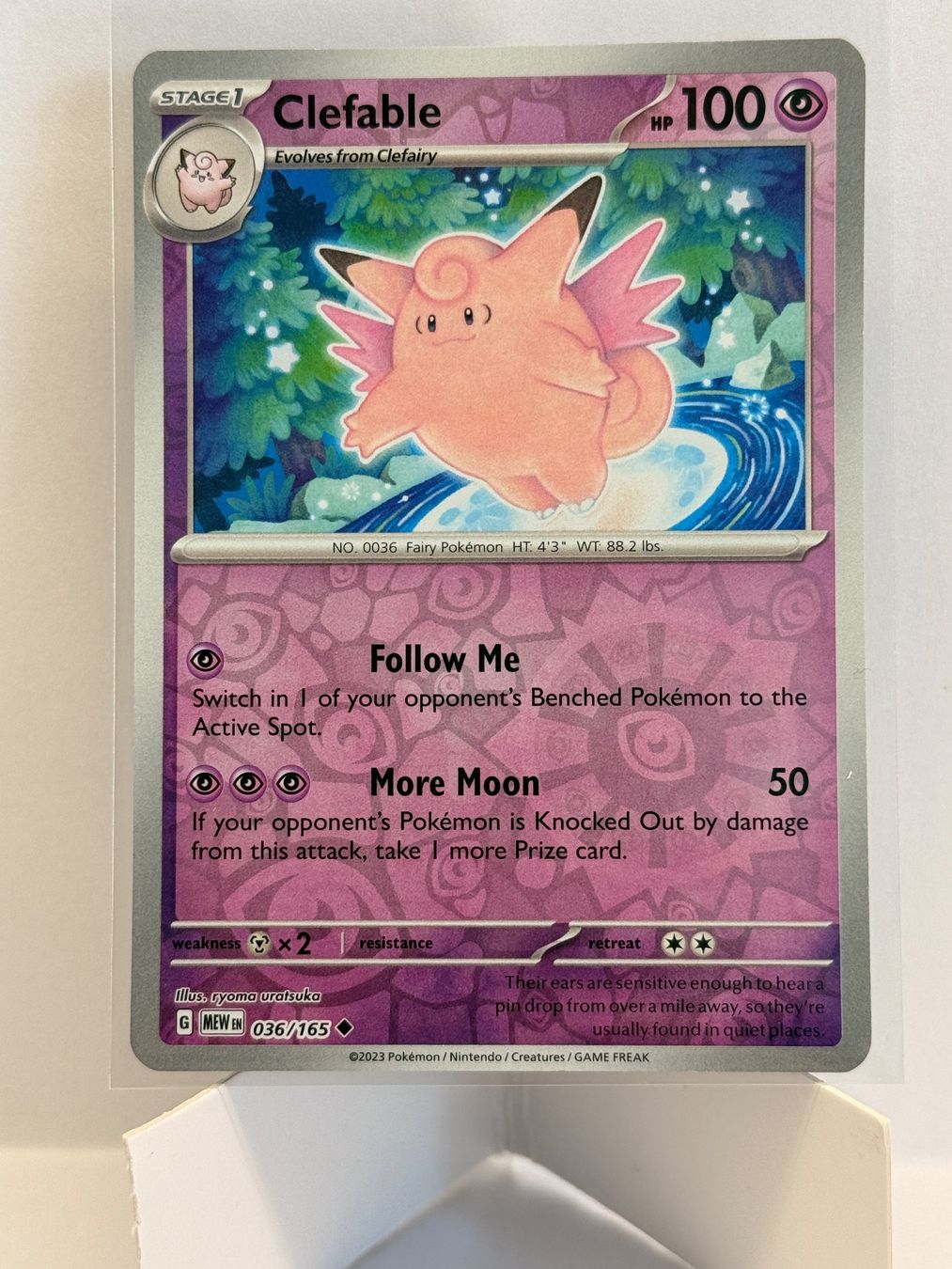 Pokémon Carte collezionabili: Clefable Reverse Holo 036/165 Pokémon 151 EN NM – Nuovo (secondo la descrizione) da bern venduto da Wankdorf_Retro