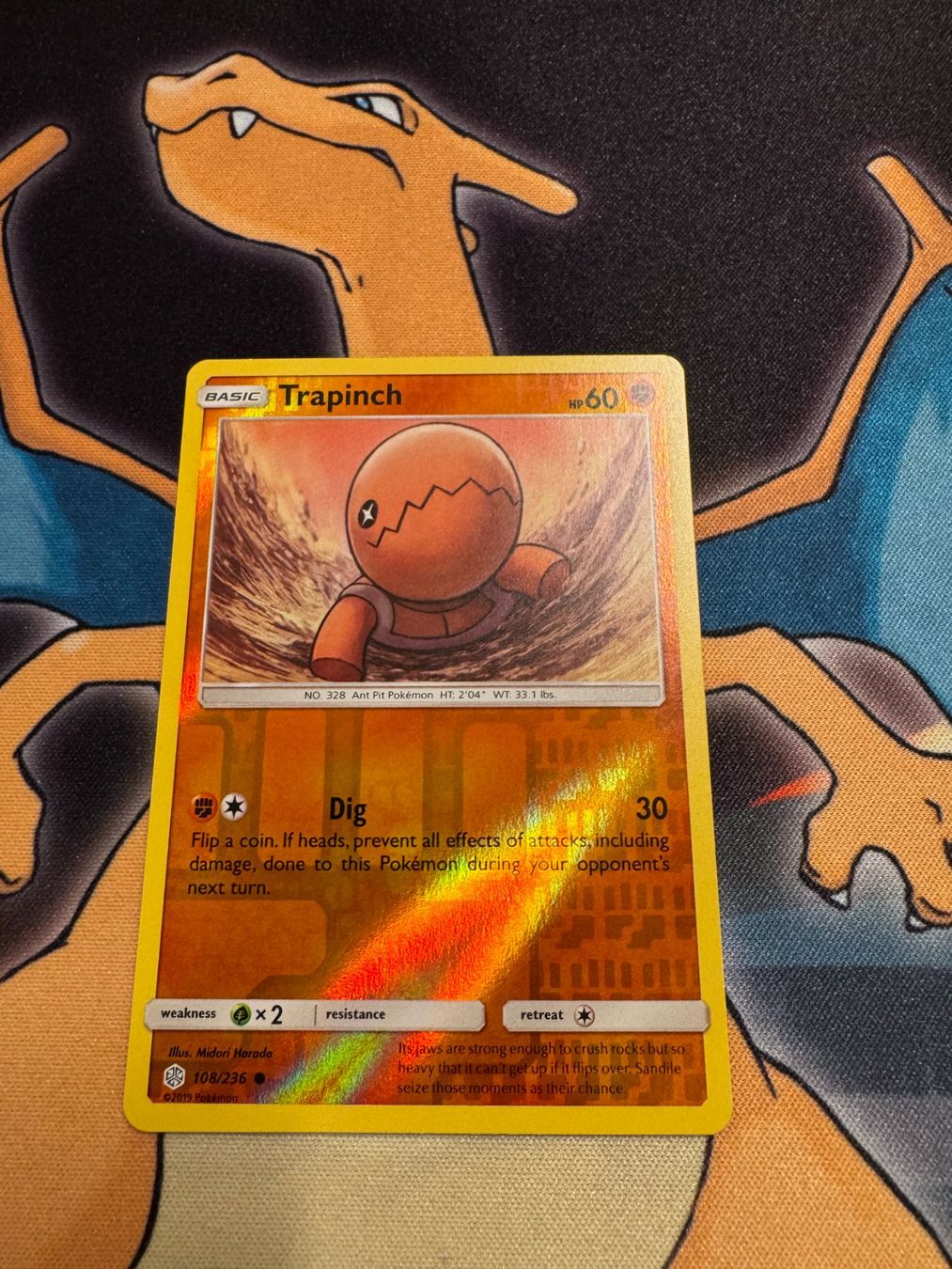 Pokémon Sammelbilder & Trading cards: Trapinch (CEC 108) - Reverse Holo - Cosmic Eclipse – Neu (gemäss Beschreibung) aus Bülach von Pfrenzel