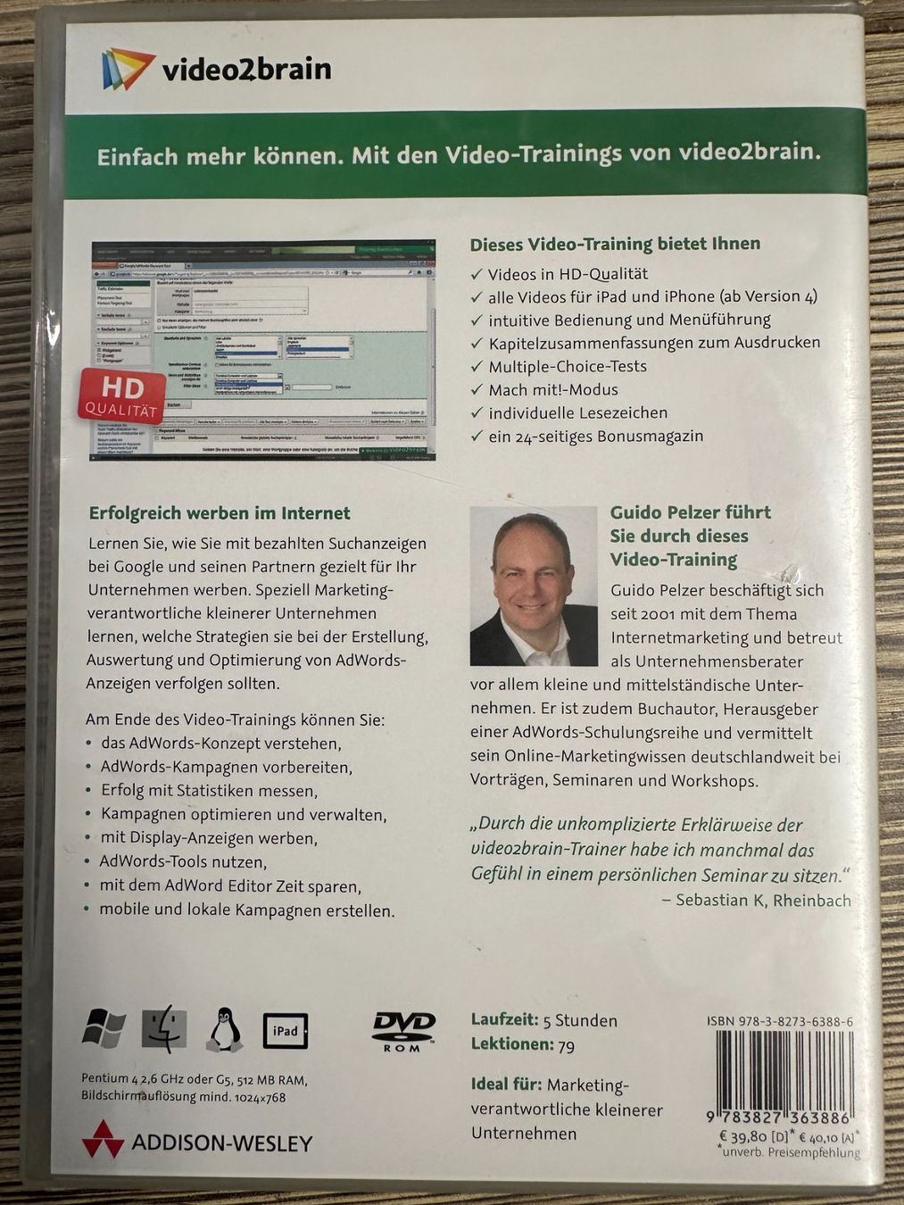 Livres: Video2brain Google AdWords Lehrprogramm – D'occasion à Zihlschlacht par Padi27 1