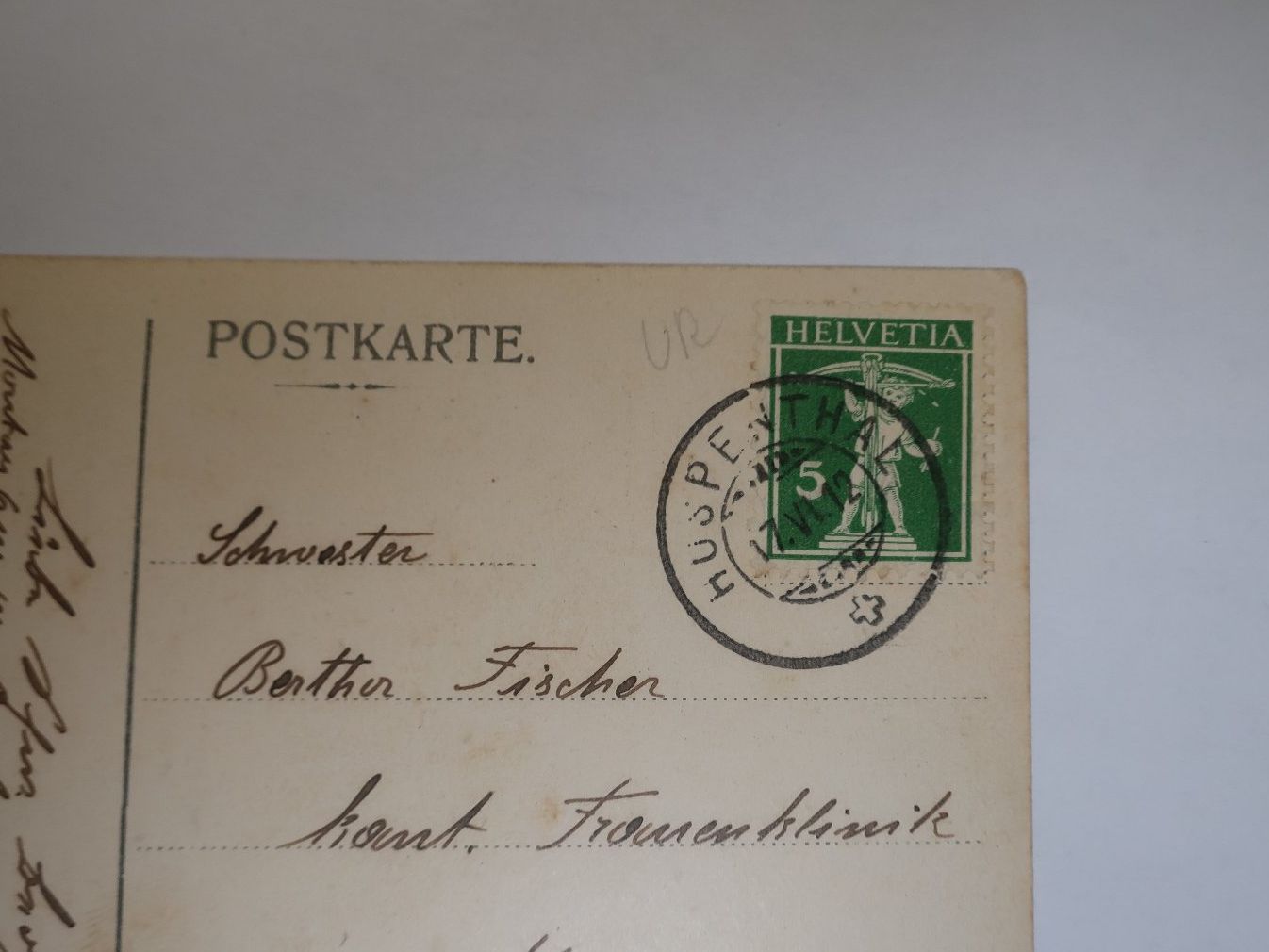 Cartoline postali: Hospenthal mit Spitzliberg 1912 – Usato da Cormoret venduto da Pascalll2001 3