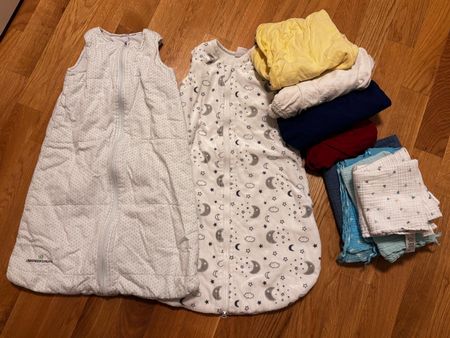 Baby Schlafsäcke, Tücher und Bettbezüge