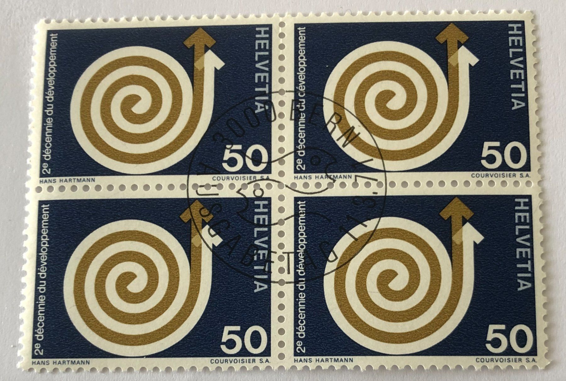 Tutti i francobolli: 4 er Block Nr.494 mit Vollstempel Bern – Usato da Aarau venduto da Billa007