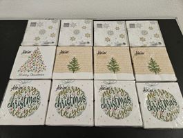 Neu - Servietten - Weihnachten - 12 Packungen - 33cm x 33cm