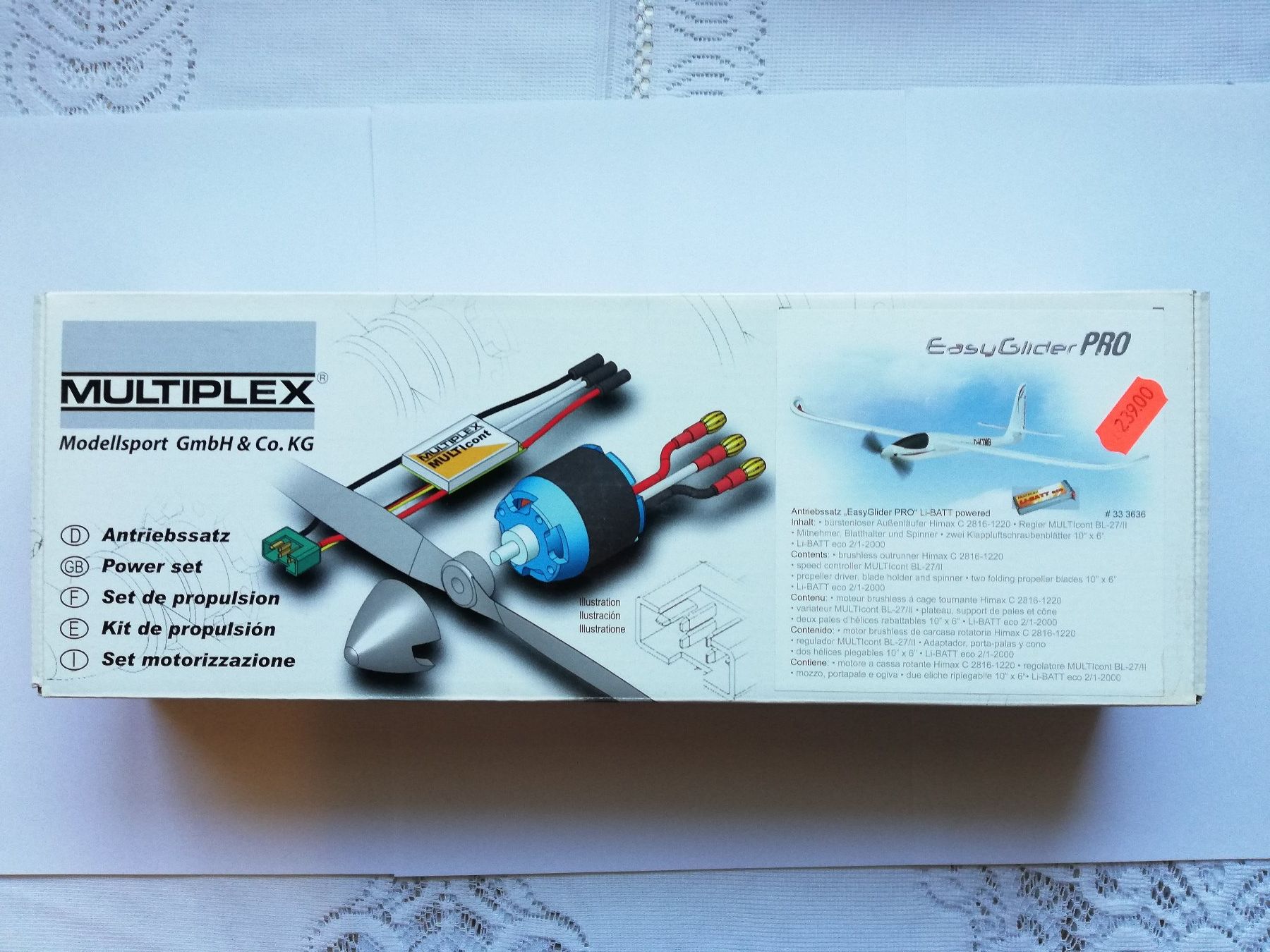 Multiplex Modellismo RC: Multiplex Antriebssatz EasyGlider PRO – Nuovo e nell'imballaggio originale da Flüh venduto da AMS-Modellbau