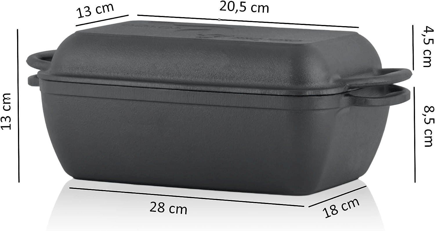 Pentole: BBQ-Toro Gusseiserner Bräter 4,5 Liter – Nuovo e nell'imballaggio originale da Bottighofen venduto da zaap 1