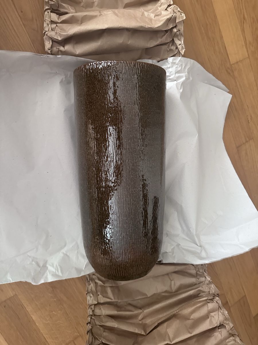 Pfister Vasen & Gefässe: Neu Bodenvase Keramik dunkelbraun – Neu und originalverpackt aus Kriens von Savas04 5
