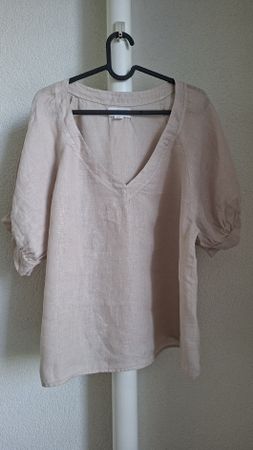 Damenshirt Velvet by Graham & Spencer beige, M 100% Leinen