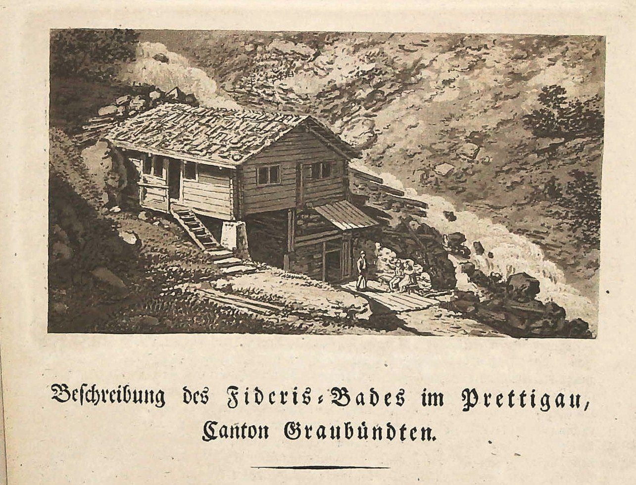 Gravures: Fideris Bad Neujahrsblatt 1818 mit Ansicht – D'occasion à Rafz par Helvet32 1