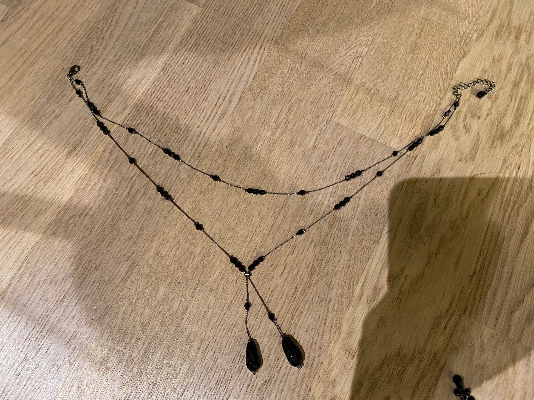 Catenine: Collier Halskette und Ohrringe schwarz – Usato da Oberrohrdorf venduto da Desteny1 2