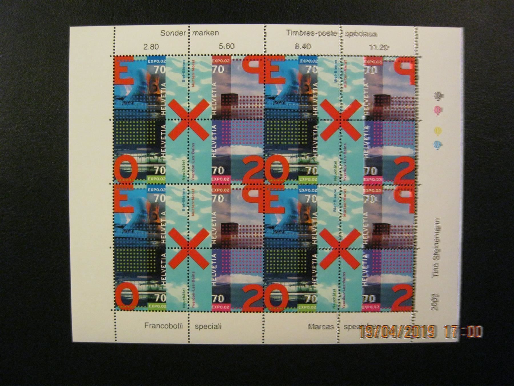 Alle Briefmarken: 2002 Expo Kleinbogen Postfrisch – Neu (gemäss Beschreibung) aus Affoltern am Albis von Andrezc