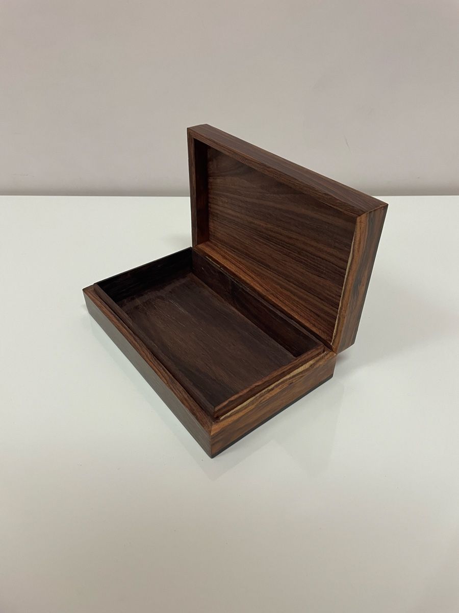 Dosen: Palisander Box mit Messing Einlegearbeit vintage Schatulle – Gebraucht aus Zürich von Vintagewiesel 6