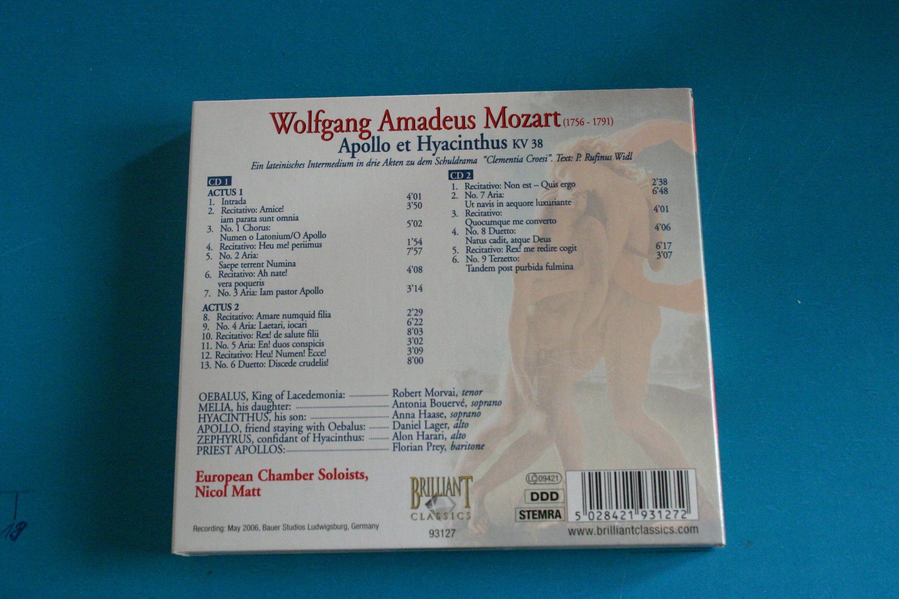CD: MOZART APOLLO ET HYACINTHUS – Usato da Winkel venduto da Gallica 1