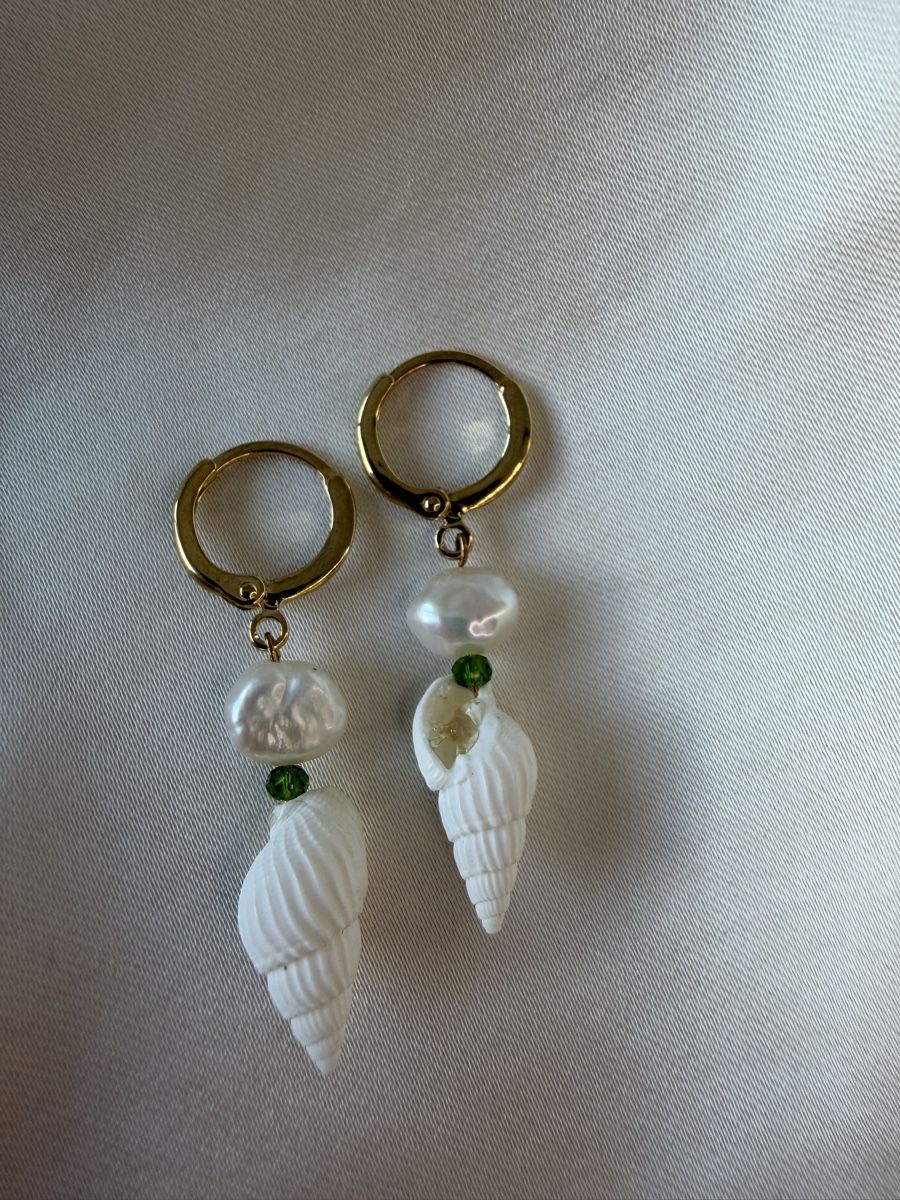 Orecchini pendenti & Orecchini a lobo: Ohrringe Muscheln Perlen handgemachter Ohrschmuck – Nuovo e nell'imballaggio originale da Amlikon-Bissegg venduto da Rahelbr5