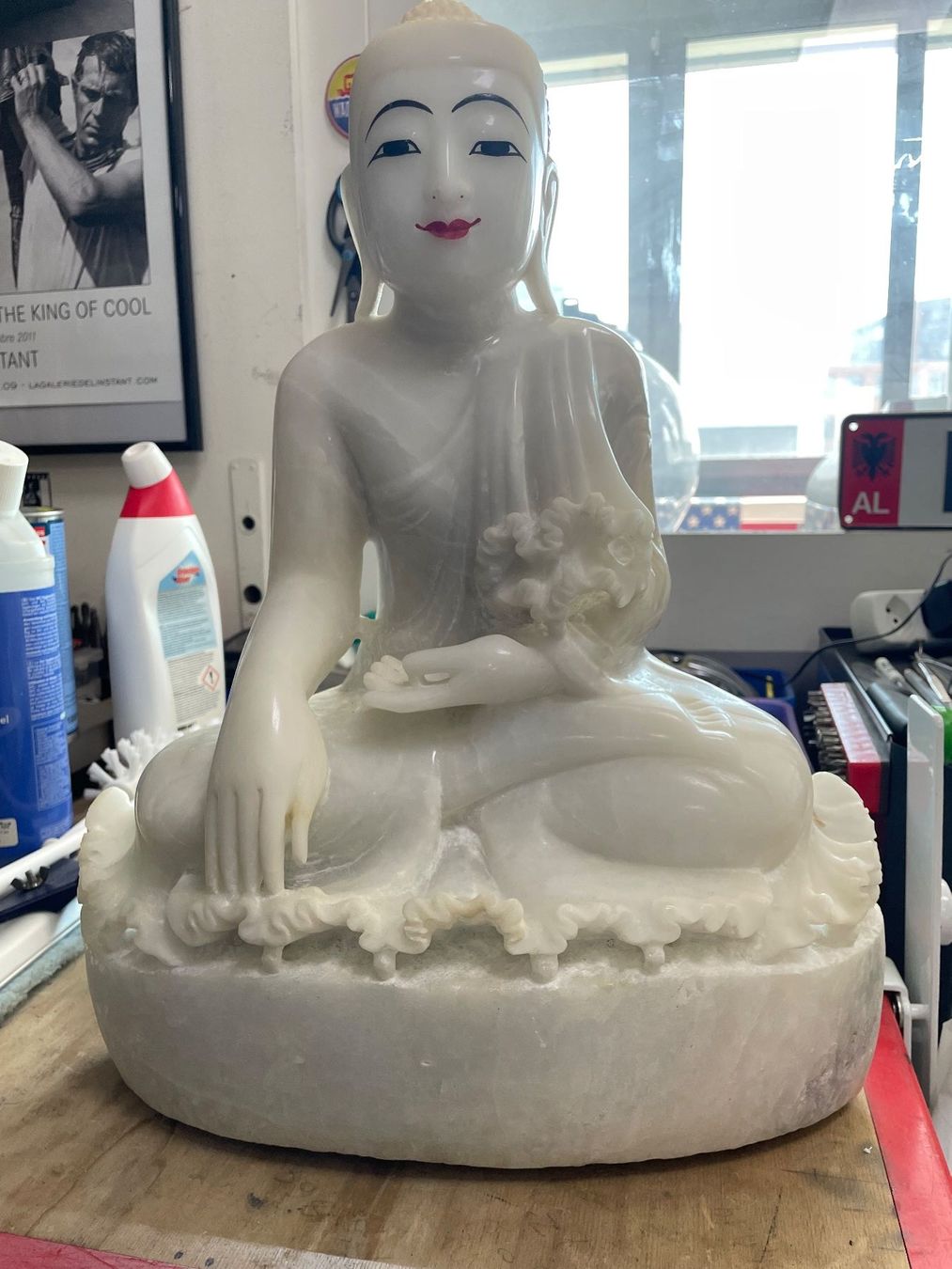 Sculture & Statue: grosser, schwerer Buddha. Marmor, 46 x 34 cm – Usato da Effretikon venduto da Bianchina2 7