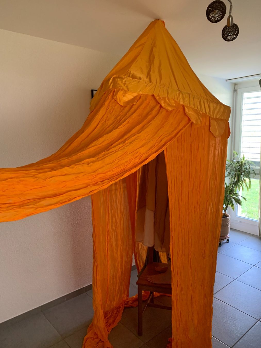 Alri letti & mobili per bambini: Baldachin Orange aus 100% Baumwolle – Usato da Embrach venduto da sale4you 2