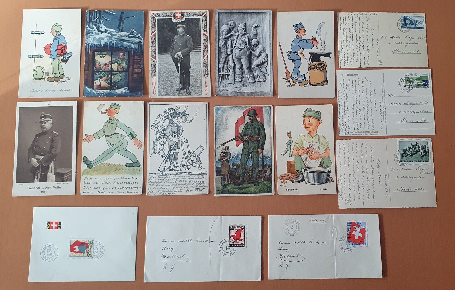 Cartoline postali: 32 Militär Karten/Briefe – Usato da Kreuzlingen venduto da Rschweiz1 2