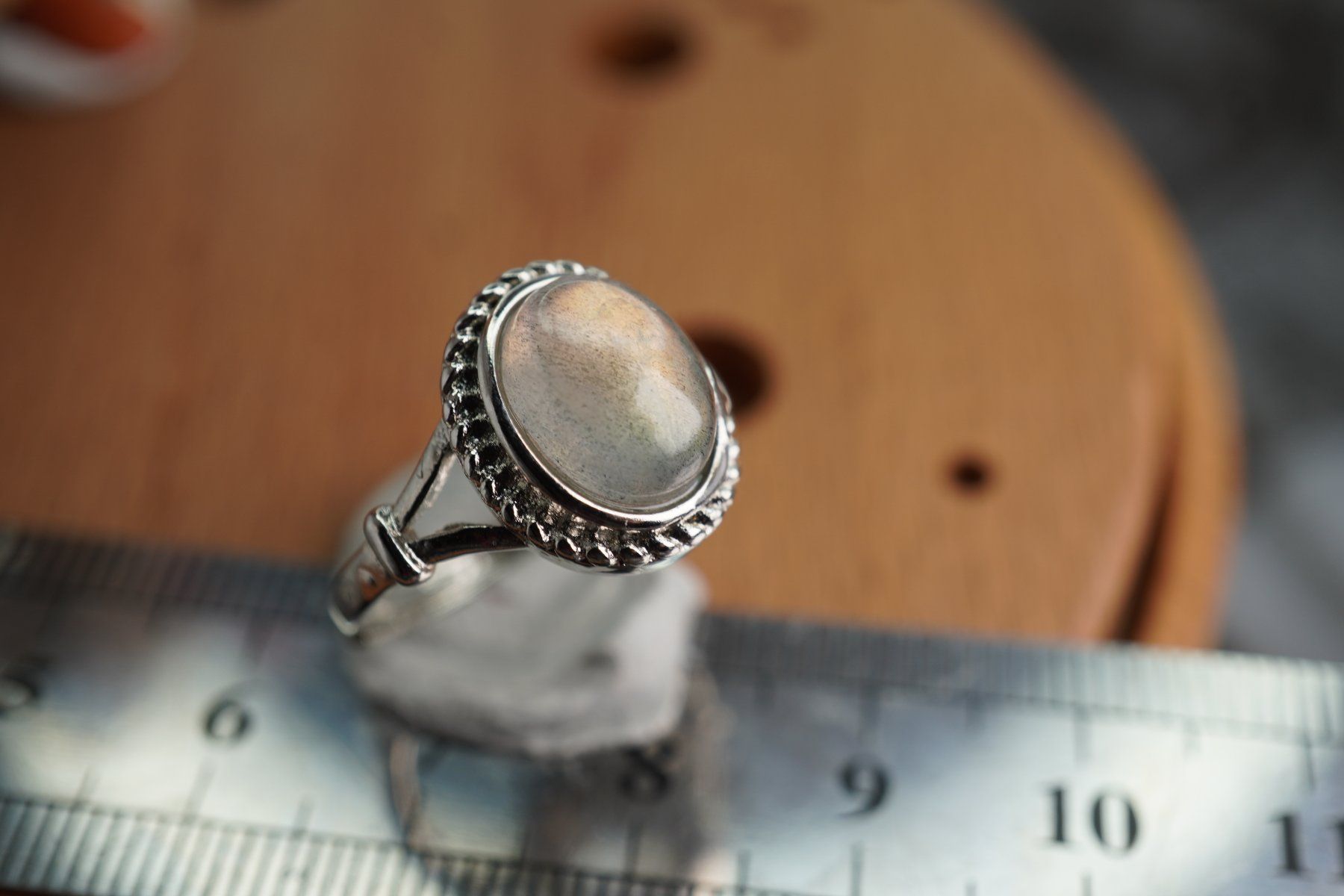 Minerali & Pietre curative: Labradorit         ring Grösse  Variabel     (Räumung!) – Nuovo e nell'imballaggio originale da Eschenbach SG venduto da topstone