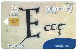 Telefonkarte Slowenien Chip-664 Brizinski spomeniki 972-1039