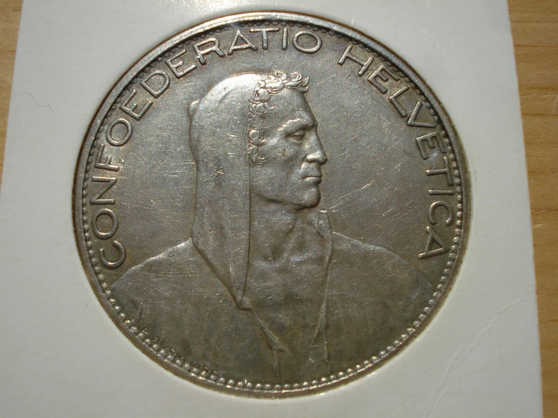 : (52)  5 Franken  1925 – Gebraucht aus Erlach von Net-Coins 2