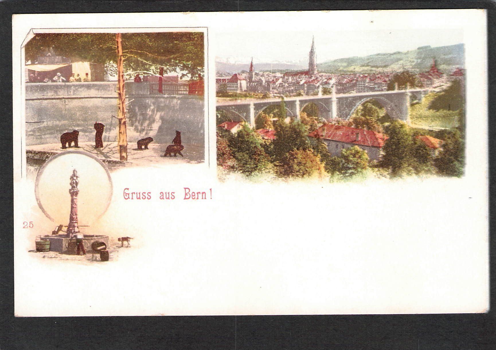 Ansichtskarten: Litho, Bern , 3 Bild – Gebraucht aus Reichenburg von Pipo-67