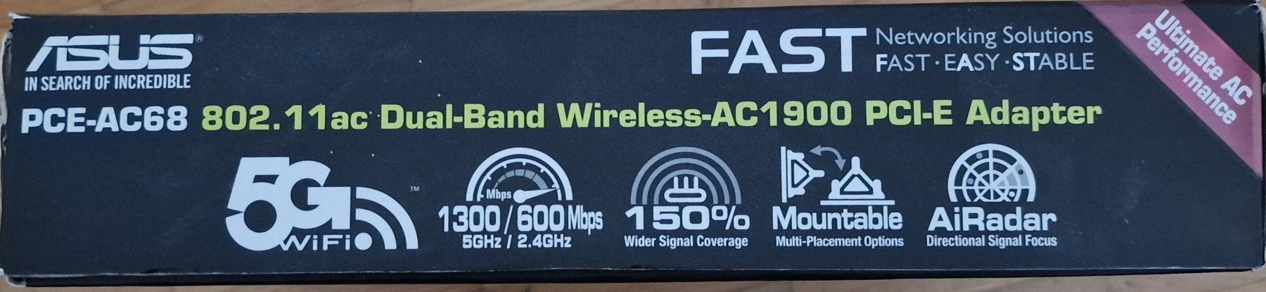 Unità & Adattatore: ASUS PCE-AC68 Dual-Band PCI-E Adapter – Usato da Zürich venduto da Pero6 4