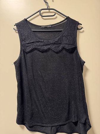 Schwarzes Atmosphere Top Gr. M Spitze Sommer Tank Top Damen