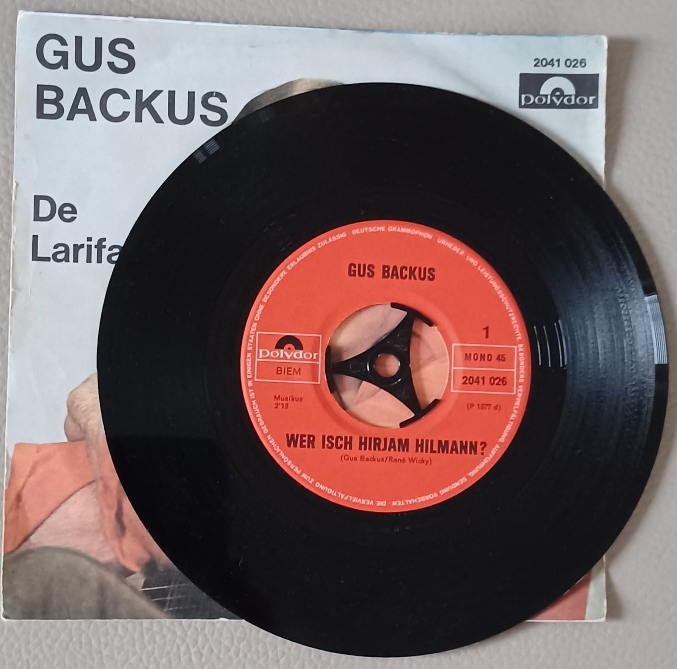 Dischi in vinile: 2× 7" Single Gus Backus 1965/70 – Usato da Hägendorf venduto da Plattenhardt 2