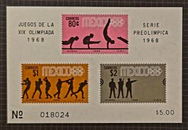 Mexiko 1968 Olympia Block MNH Postfrisch Lance Wyman Boxen T