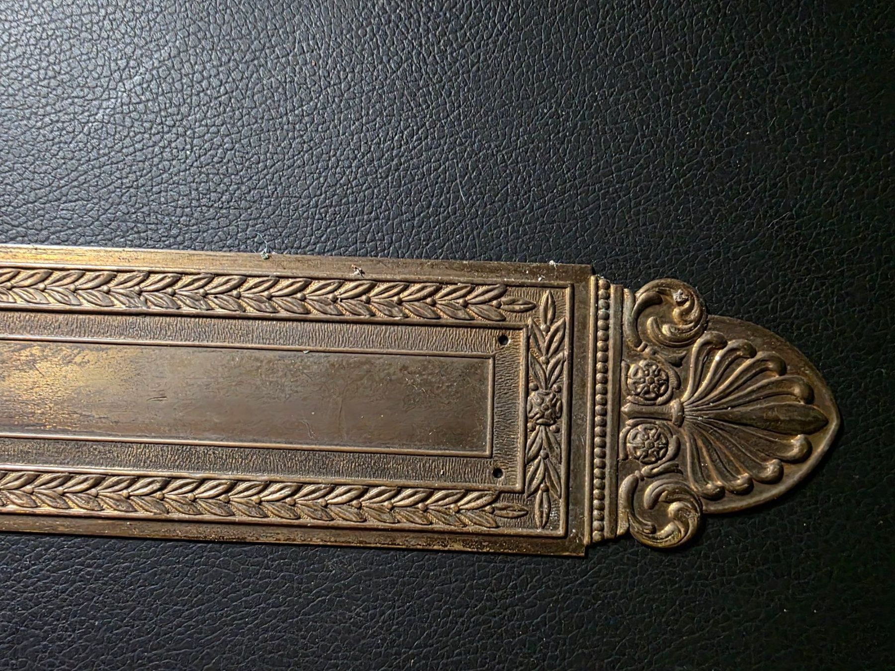 Ferramenta: Vintage alte Messing Rosette Tür Schild – Usato da Walterswil BE venduto da Lonitti 1
