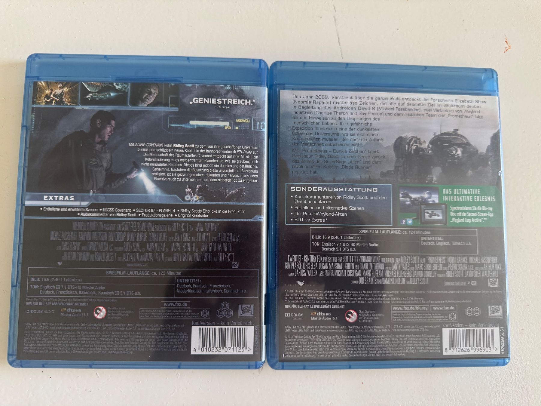 Tous les DVDs: PACK ALIEN: PROMETHEUS/ALIEN COVENANT. (BLU-RAY) – D'occasion à Basel par san_2qlq 1
