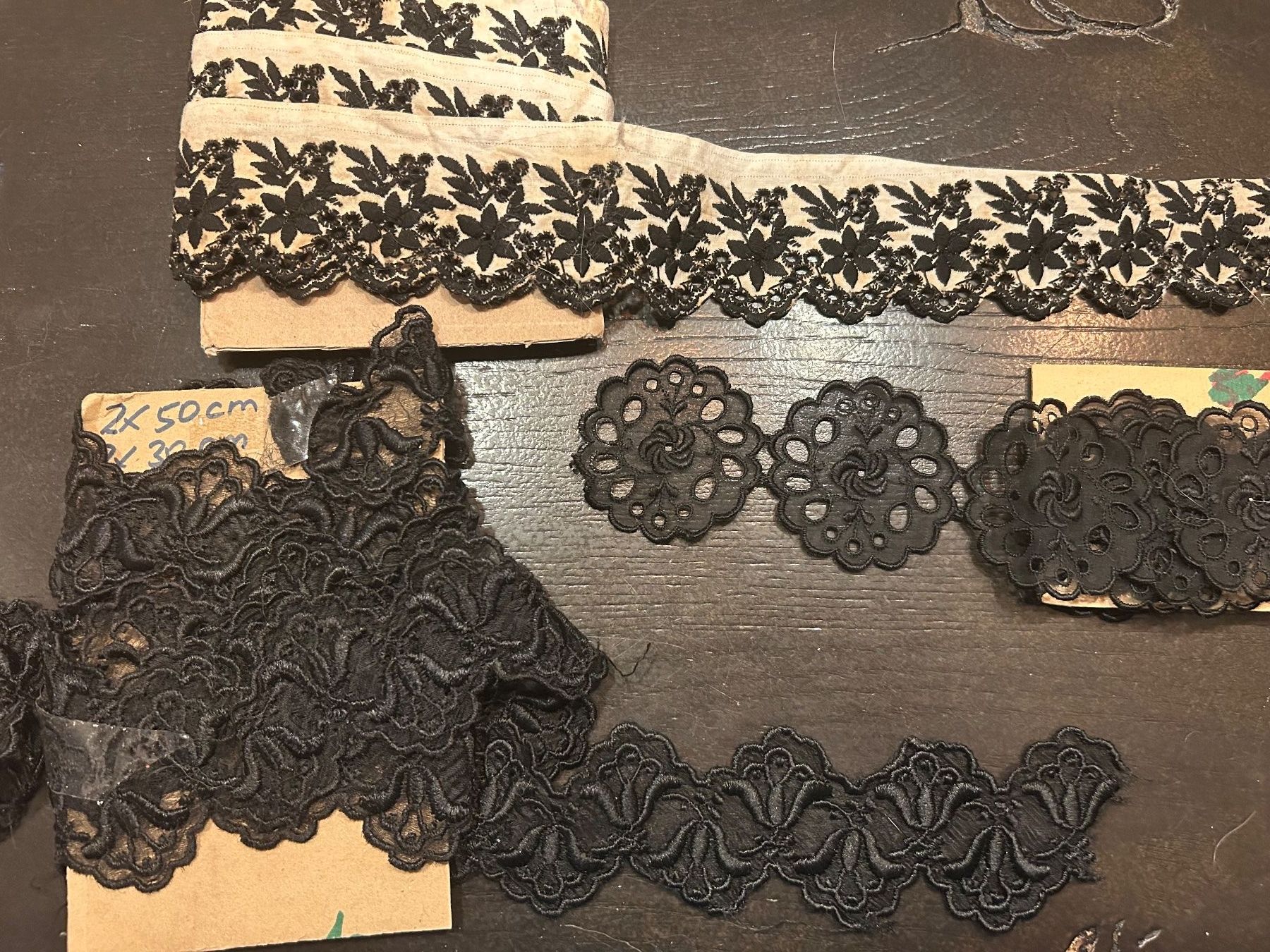Stoffe: DENTELLES ANCIENNES NOIRES – Gebraucht aus Genève von zonzon9351